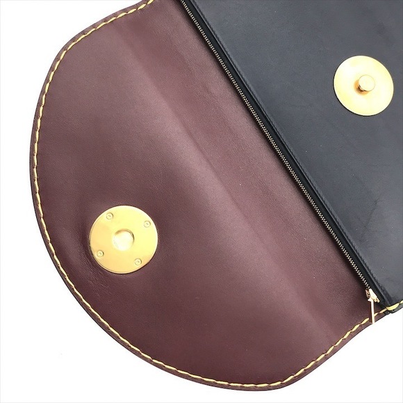 Celine Stitch Leather Clutch Bag Blue - Picture 7 of 10